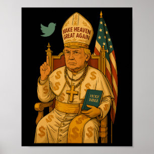 Trump als vatikanischer Kirchenpapst Trump Poster