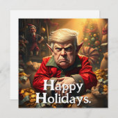 Trump als wütender Weihnachtself (Vorne/Hinten)