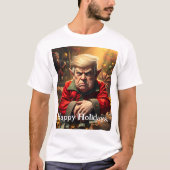 Trump als wütender Weihnachtself T-Shirt (Vorderseite)