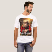 Trump als wütender Weihnachtself T-Shirt (Vorne ganz)