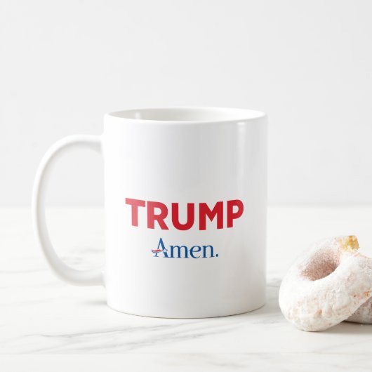 Trump Amen Kaffeetasse (Mit Donut)