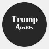 Trump Amen Runder Aufkleber (Vorderseite)