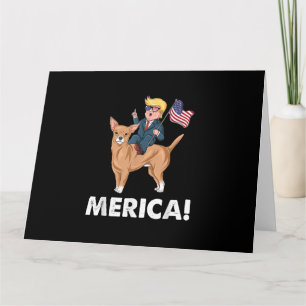 Trump America Chihuahua Dog American Hero Karte
