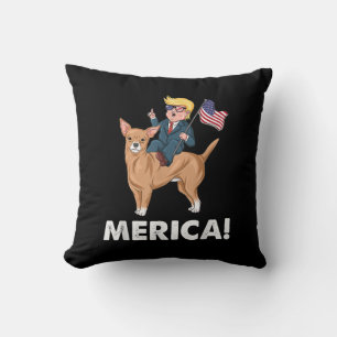 Trump America Chihuahua Dog American Hero Kissen