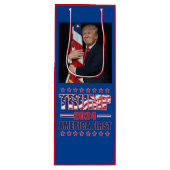 Trump America First Geschenktüte Für Weinflaschen (Vorderseite)