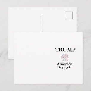 Trump Amerika 250 Personalisierter Name Postkarte
