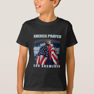 Trump Amerika betete Gott antwortete T-Shirt