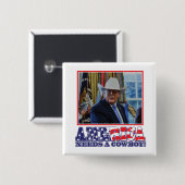 Trump - Amerika braucht einen Cowboy Button (Vorne & Hinten)
