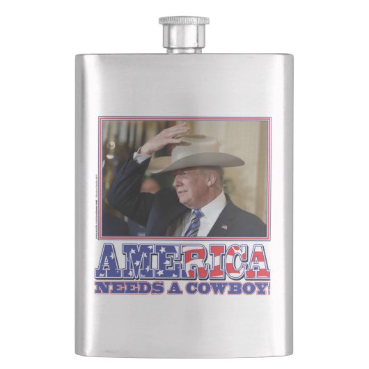 TRUMP-AMERIKA-COWBOY FLACHMANN (Vorderseite)