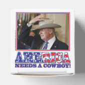TRUMP-AMERIKA-COWBOY GESCHENKSCHACHTEL (Oben)