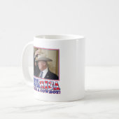 TRUMP-AMERIKA-COWBOY KAFFEETASSE (Vorderseite Links)