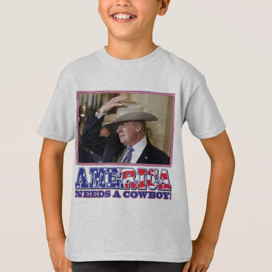 TRUMP-AMERIKA-COWBOY T-Shirt (Vorderseite)