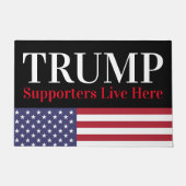 Trump: Amerikanische Flagge für Schwarzes Patrioti Fußmatte (Vorderseite)