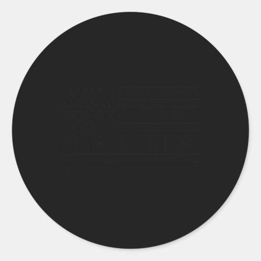 Trump-amerikanische Flagge Runder Aufkleber (Vorderseite)