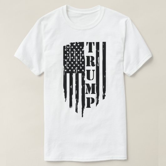 Trump - amerikanische Flagge - T - Shirt der Männe (Design vorne)