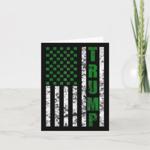 Trump Amerikanische Flagge Vintage St Patricks Day Karte