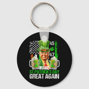 Trump amerikanisches Kleeblatt macht St Patricks D Schlüsselanhänger