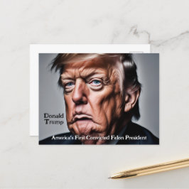 Trump: Amerikas erster verurteilter Felon-Präsiden Postkarte