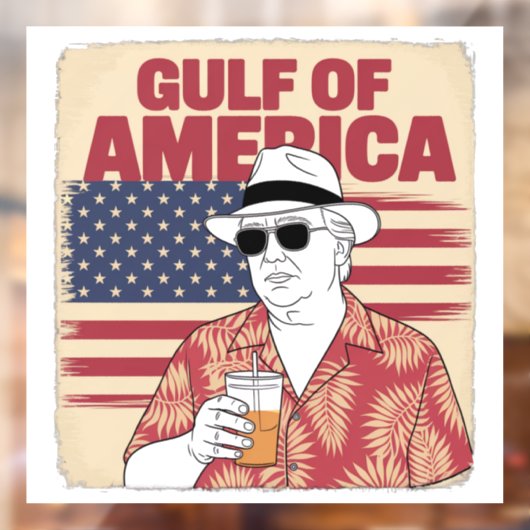 Trump Amerikas Golf-Mexiko-Präsident Trump Fensteraufkleber (Blatt 2)