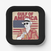 Trump Amerikas Golf-Mexiko-Präsident Trump Pappteller (Vorderseite)