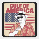 Trump Amerikas Golf-Mexiko-Präsident Trump Quadratischer Aufkleber (Vorderseite)