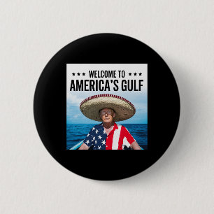 Trump Amerikas Golf-Mexiko-Präsident Trump Somber Button