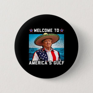 Trump Amerikas Golf-Mexiko-Präsident Trump Somber Button