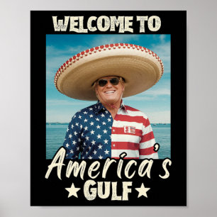 Trump Amerikas Golf-Mexiko-Präsident Trump Somber Poster