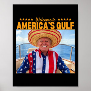 Trump Amerikas Golf-Mexiko-Präsident Trump Somber Poster