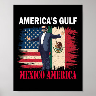 Trump Amerikas Golf-Mexiko-Präsident Trump Somber Poster