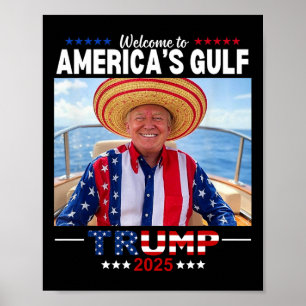 Trump Amerikas Golf-Mexiko-Präsident Trump Somber Poster