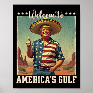 Trump Amerikas Golf-Mexiko-Präsident Trump Somber Poster