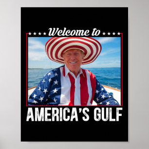 Trump Amerikas Golf-Mexiko-Präsident Trump Somber Poster