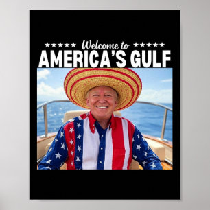 Trump Amerikas Golf-Mexiko-Präsident Trump Somber Poster