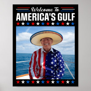 Trump Amerikas Golf-Mexiko-Präsident Trump Somber Poster