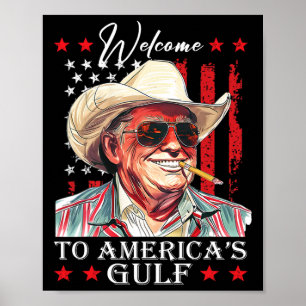 Trump Amerikas Golf-Mexiko-Präsident Trump Somber Poster