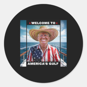 Trump Amerikas Golf-Mexiko-Präsident Trump Somber Runder Aufkleber