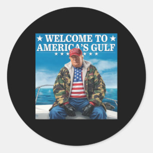 Trump Amerikas Golf-Mexiko-Präsident Trump Somber Runder Aufkleber