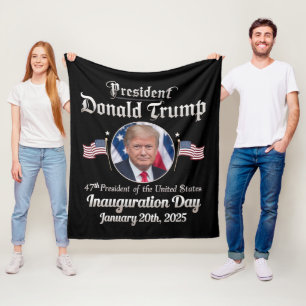Trump Amtseinführungstag 2025 47. US-Präsident Fleecedecke