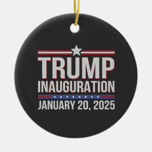 Trump Amtseinführungstag Januar 2025 Präsident  Keramik Ornament