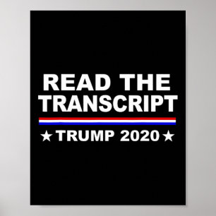 Trump Amtsenthebungs-Hoax-Shirt Lies das Transkrip Poster