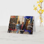 Trump and Melania Joint Armed Forces Honor Guard Karte (Gelbe Blume)