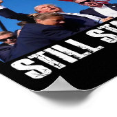 Trump angeschossen steht immer noch poster (Ecke)
