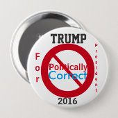 Trump antipolitisch korrekt 2016 button (Vorne & Hinten)