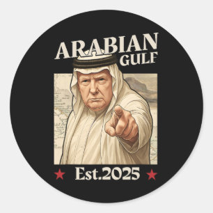 Trump: Arabischer Golf 2025 - Funny Trump Golf of  Runder Aufkleber