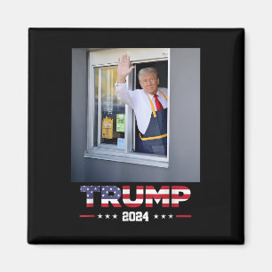 Trump arbeitet mit Trump, der französischen Fries Magnet