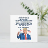 Trump-Arbeitstag Feiertagskarte (Stehend Vorderseite)
