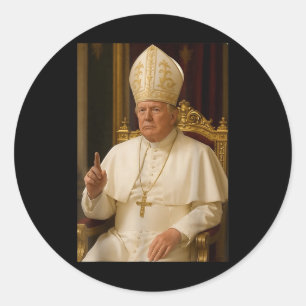 Trump As Vatican Church Pope Trump Funny Vatican C Runder Aufkleber