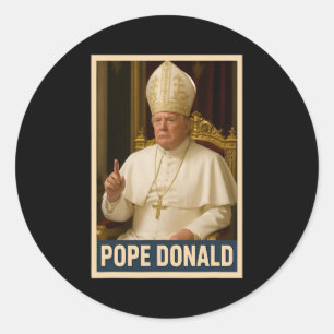 Trump As Vatican Church Pope Trump Funny Vatican C Runder Aufkleber