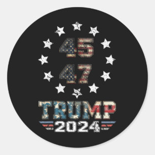 Trump-Attentat Trump 2025 Sie haben zweimal danebe Runder Aufkleber